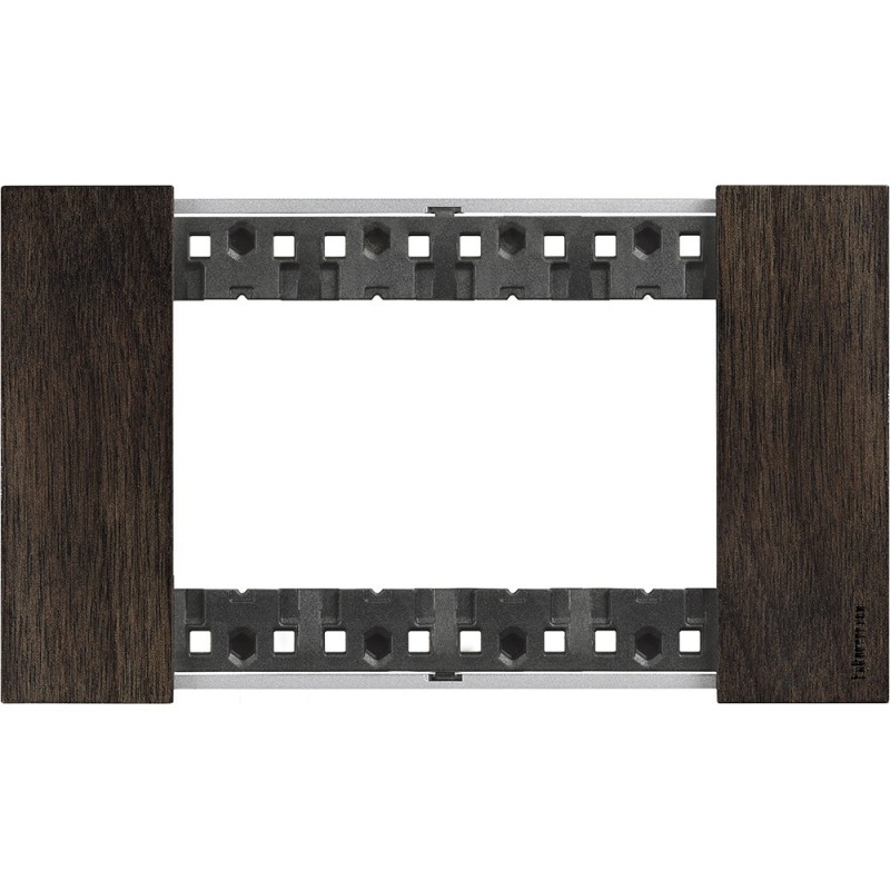 Placca Noce Bticino Living Now quattro posti legno KA4804LG