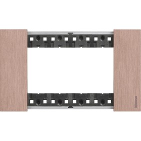 Placca Rame Bticino Living Now quattro posti Zama KA4804ZM