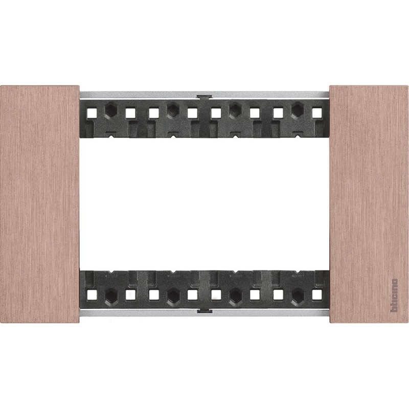 Placca Rame Bticino Living Now quattro posti Zama KA4804ZM