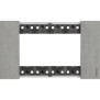 Placca Acciaio Bticino Living Now quattro posti Zama KA4804ZG