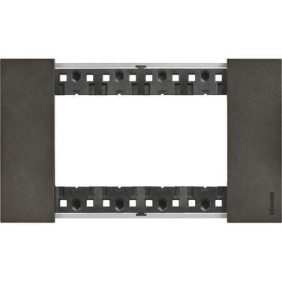 Placca Moon Bticino Living Now quattro posti Zama KA4804NW