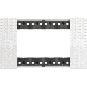 Placca Pixel  Bticino Living Now quattro posti Tecnopolimero KA4804MW