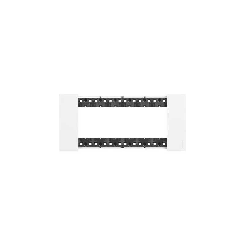 Placca Bianco Bticino Living Now sei posti tecnopolimero KA4806KW