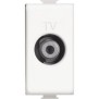Connettore coassiale TV tipo F - impedenza 75ohm - aggancio a vite - 1 modulo.