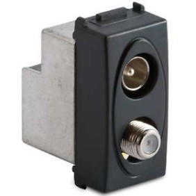 Presa Master TV Demix finale, grigio Sistema Modo