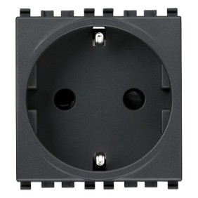 Presa SICURY Vimar Eikon 2P+T 16A tedesco grigio - 20208