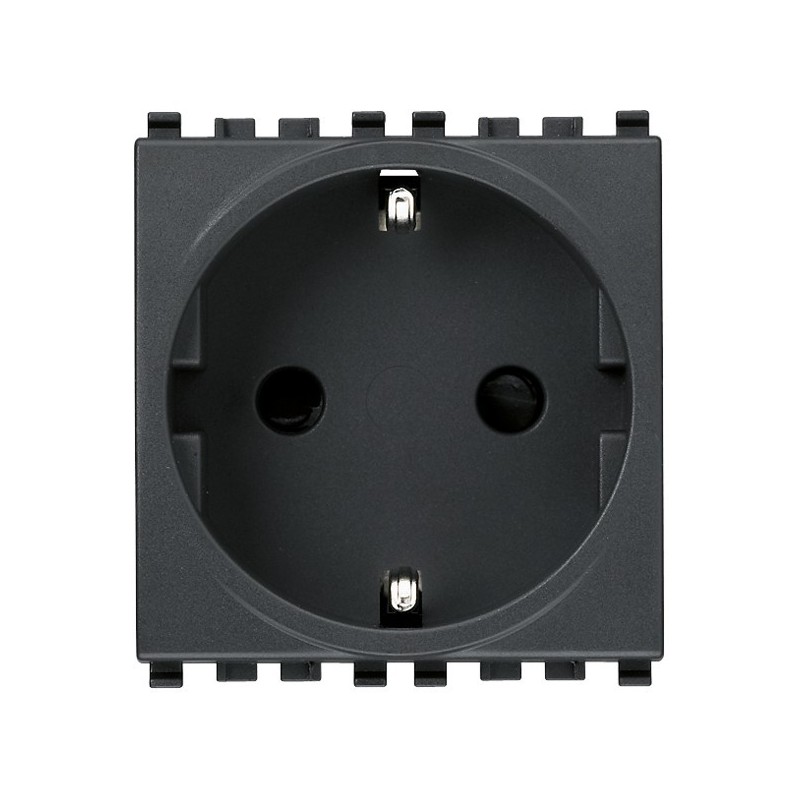 Presa SICURY Vimar Eikon 2P+T 16A tedesco grigio - 20208