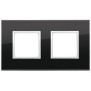Placca Vimar Eikon 4 moduli (2+2), cristallo, nero diamante 21643.76