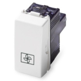 Pulsante Master con simbolo ventilatore serie Mix colore Bianco 21073