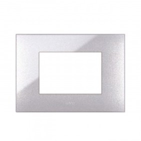 Placca Ave Young Sistema 44 colore Grigio metallizzato 3 Moduli 44PJ03GM