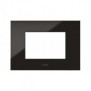 Placca Ave Young Sistema 44 colore Nero assoluto 3 Moduli 44PJ03NAL