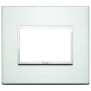 Placca Vimar Eikon Evo Alluminio brillante 3 moduli - codice 21653.01