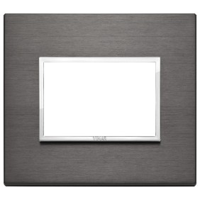 Placca Vimar Eikon Evo Alluminio Grigio lava  3 moduli codice 21653.03