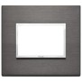 Placca Vimar Eikon Evo Alluminio Grigio lava  3 moduli codice 21653.03