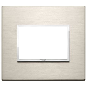 Placca Vimar Eikon Evo Alluminio Bronzo Chiaro 3 moduli codice 21653.04