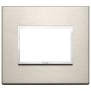 Placca Vimar Eikon Evo Alluminio Bronzo Chiaro 3 moduli codice 21653.04
