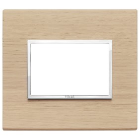 Placca Vimar Eikon Evo Legno Rovere Sbiancato  3 moduli 21653.32