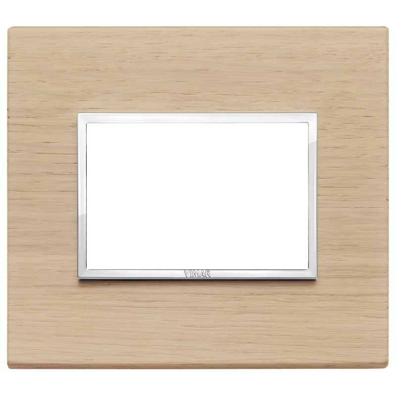 Placca Vimar Eikon Evo Legno Rovere Sbiancato  3 moduli 21653.32