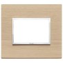 Placca Vimar Eikon Evo Legno Rovere Sbiancato  3 moduli 21653.32