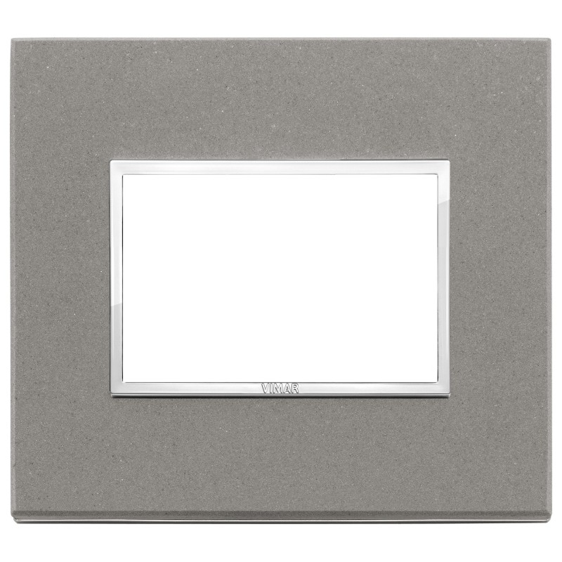 Placca Vimar Eikon Evo Pietra Quarzite Grigia 3 moduli codice 21653.53