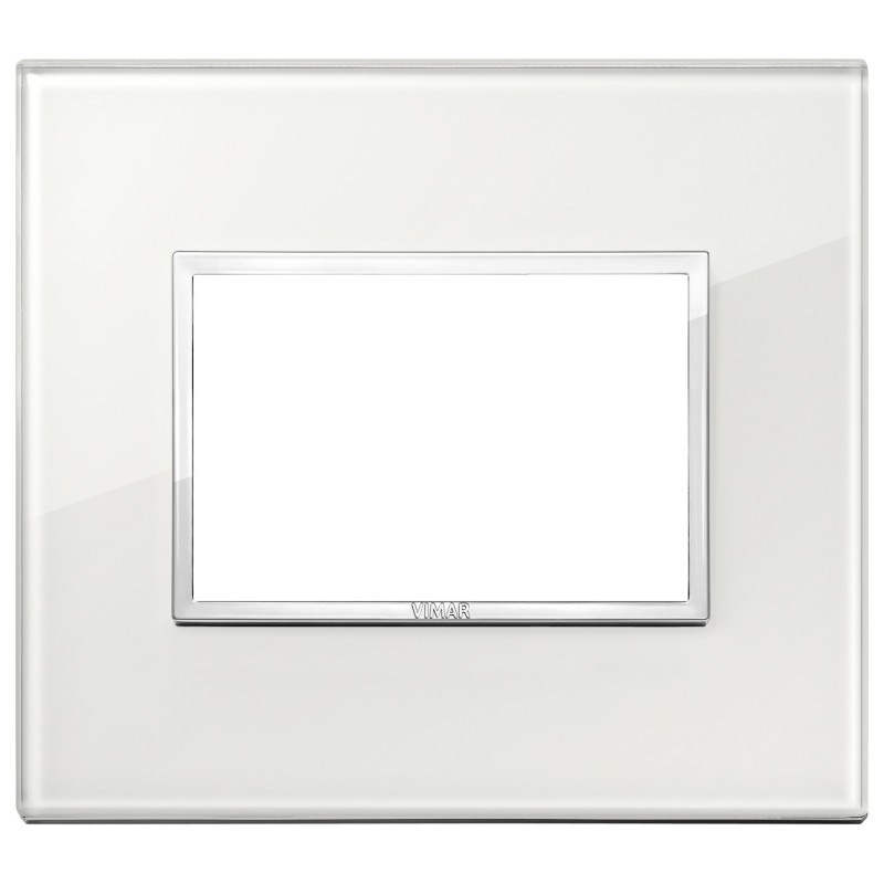 Placca Vimar Eikon Evo Cristallo Bianco Diamante 3 moduli 21653.70