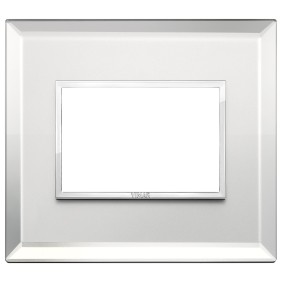 Placca Vimar Eikon Evo Cristallo Argento Ghiaccio 3 moduli 21653.72