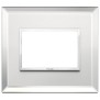 Placca Vimar Eikon Evo Cristallo Argento Ghiaccio 3 moduli 21653.72