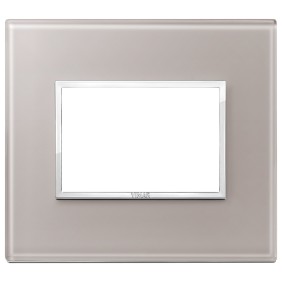 Placca Vimar Eikon Evo Cristallo Grigio Perla 3 moduli codice 21653.73