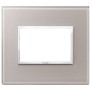 Placca Vimar Eikon Evo Cristallo Grigio Perla 3 moduli codice 21653.73