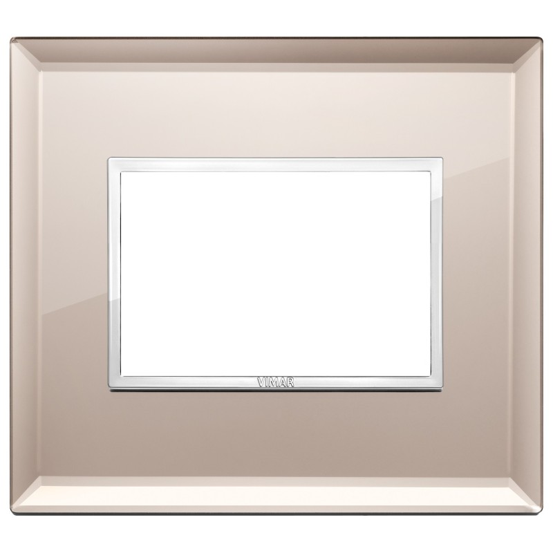 Placca Vimar Eikon Evo Cristallo Specchio Bronzato 3 moduli 21653.75