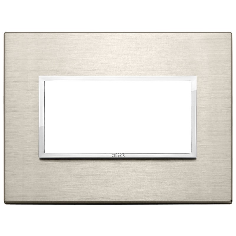 Placca Vimar Eikon Evo Alluminio Bronzo Chiaro  4 moduli 21654.04