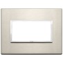 Placca Vimar Eikon Evo Alluminio Bronzo Chiaro  4 moduli 21654.04