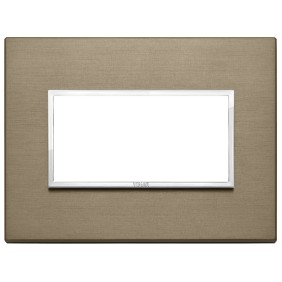 Placca Vimar Eikon Evo Alluminio Bronzo Scuro  4 moduli 21654.05