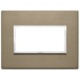 Placca Vimar Eikon Evo Alluminio Bronzo Scuro  4 moduli 21654.05