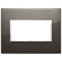 Placca Vimar Eikon Evo Alluminio Nero Zaffiro  4 moduli 21654.06