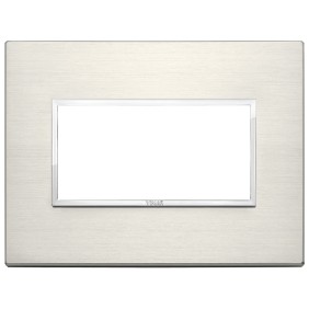 Placca Vimar Eikon Evo Alluminio Titanio 4 moduli codice 21654.08