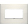 Placca Vimar Eikon Evo Alluminio Titanio 4 moduli codice 21654.08
