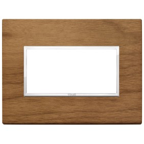 Placca Vimar Eikon Evo Legno Noce Italiano  4 moduli codice 21654.31