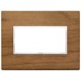 Placca Vimar Eikon Evo Legno Noce Italiano  4 moduli codice 21654.31