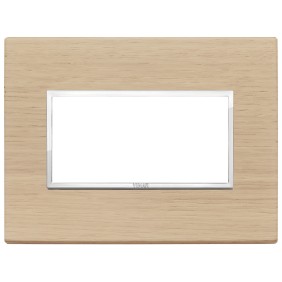 Placca Vimar Eikon Evo Legno Rovere Sbiancato  4 moduli 21654.32