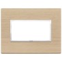 Placca Vimar Eikon Evo Legno Rovere Sbiancato  4 moduli 21654.32