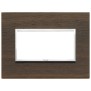 Placca Vimar Eikon Evo Legno Wengè  4 moduli codice articolo 21654.33