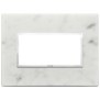 Placca Vimar Eikon Evo Pietra Bianco di Carrara 4 moduli 21654.51