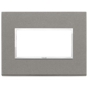 Placca Vimar Eikon Evo Pietra Quarzite Grigia 4 moduli 21654.53