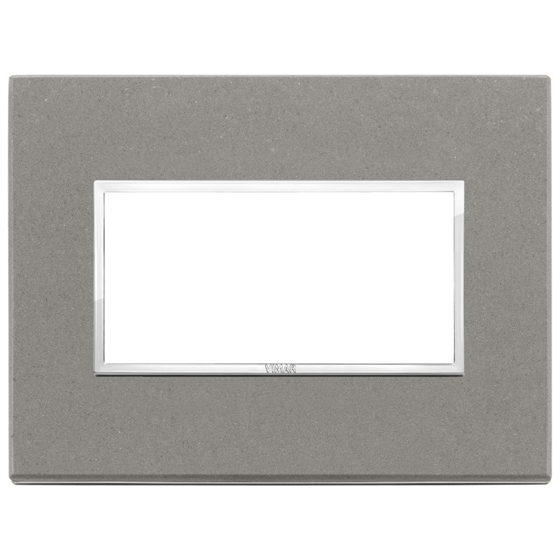 Placca Vimar Eikon Evo Pietra Quarzite Grigia 4 moduli 21654.53