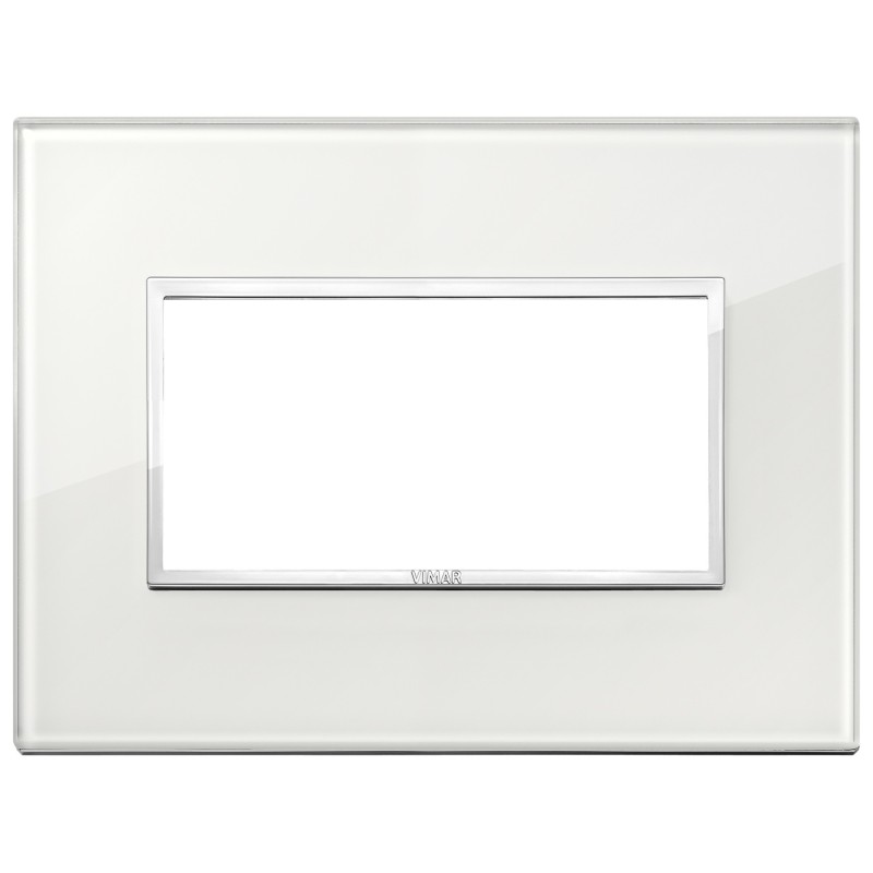 Placca Vimar Eikon Evo Cristallo Bianco Diamante 4 moduli 21654.70