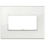 Placca Vimar Eikon Evo Cristallo Bianco Diamante 4 moduli 21654.70