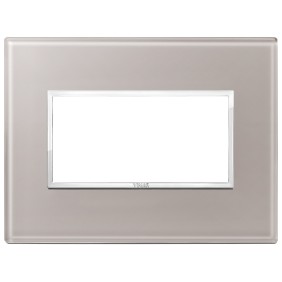 Placca Vimar Eikon Evo Cristallo Grigio Perla 4 moduli 21654.73