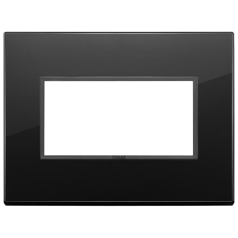 Placca Vimar Eikon Evo Cristallo Nero Totale Diamante 4 moduli 21654.88
