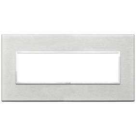 Placca Vimar Eikon Evo Alluminio Grigio Next  7 moduli codice 21657.02